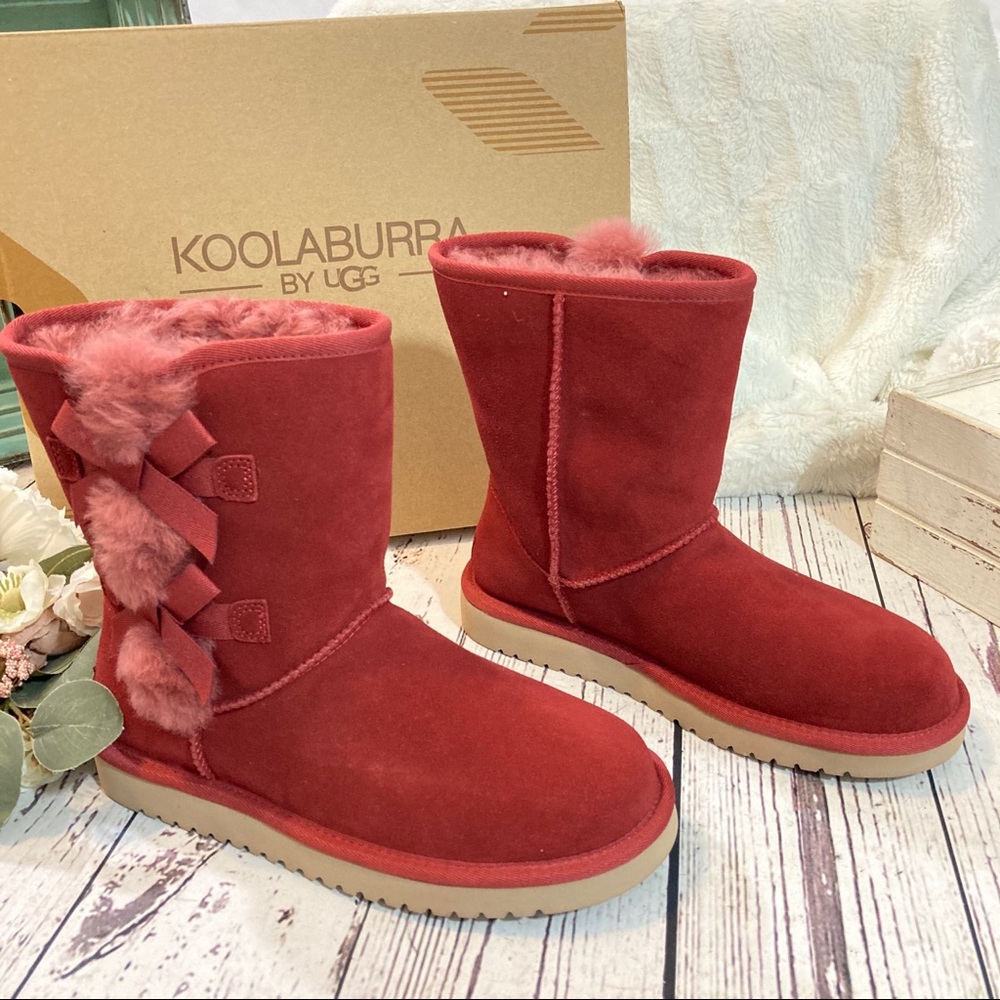 Ugg koolaburra Victoria fur wine short boots NIB - Picture 5 of 7